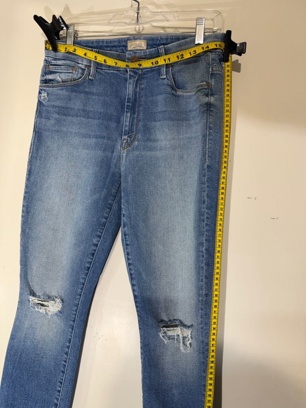 Mother Women’s Blue Distressed Skinny Jeans Size 29 - Picture 5 of 7